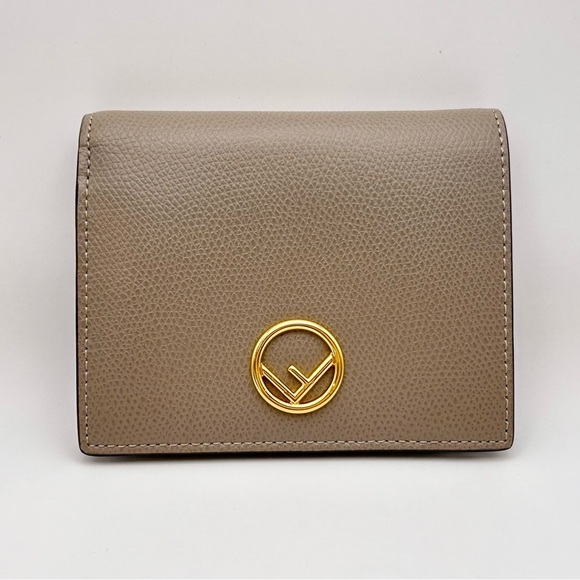 Authenticated Fendi F is Fendi Compact Wallet in Beige/Nude - Picture 1 of 11